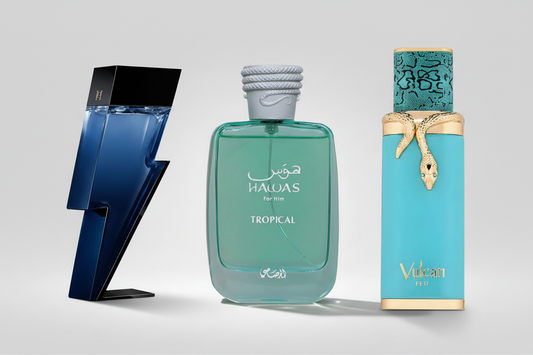 Bad Boy Cobalt + Hawas Tropical + Vulcan Feu
